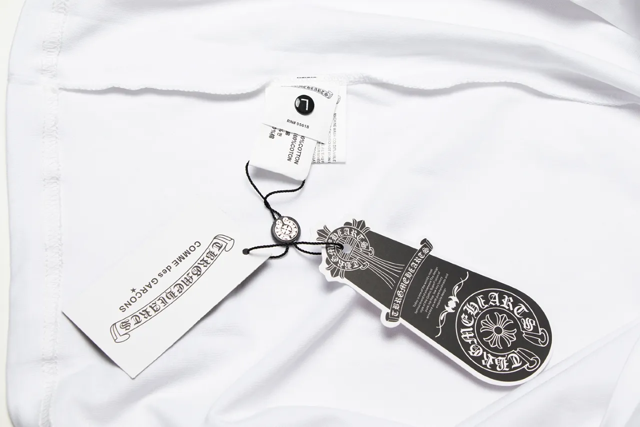 P160 Chrome Hearts Chrome Hearts Cross Painted Colorful Short Sleeves Size: SMLXL Color: Black White